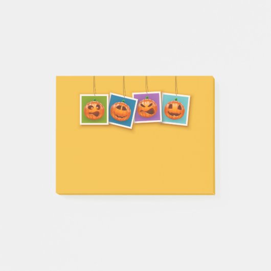 Post-It Notes de citrouilles de Halloween (Devant)