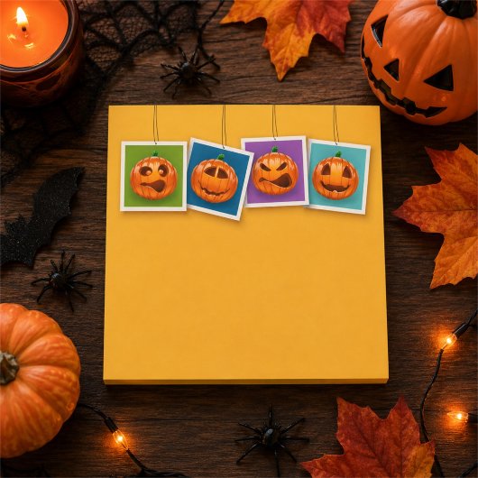 Post-It Notes de citrouilles de Halloween