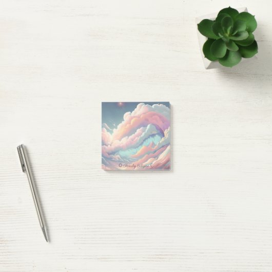 Post-it® Notes de Cloudy Eclipse Aurora (Bureau)