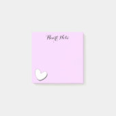 Post-it® Notes de coeur blanches sur arrière - plan rose (Devant)