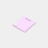 Post-it® Notes de coeur blanches sur arrière - plan rose (Incliné)
