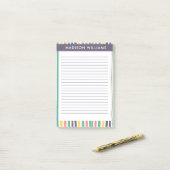 Post-it® Notes de Colored Lines (Sur un bureau)
