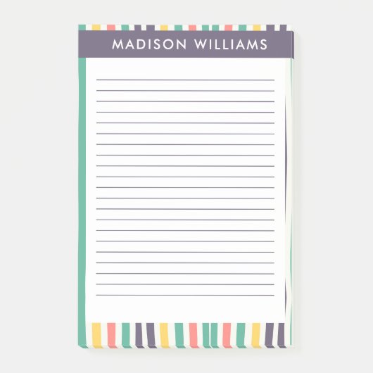 Post-it® Notes de Colored Lines (Devant)