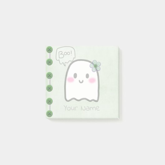 Post-it® Notes de conception de l'aquarelle mignonne Ghost (Devant)