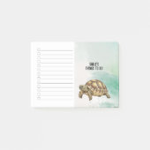 Post-it® Notes de contrôle de la tortue Sulcata à nom perso (Devant)