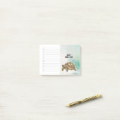 Post-it® Notes de contrôle de la tortue Sulcata à nom perso (Sur un bureau)