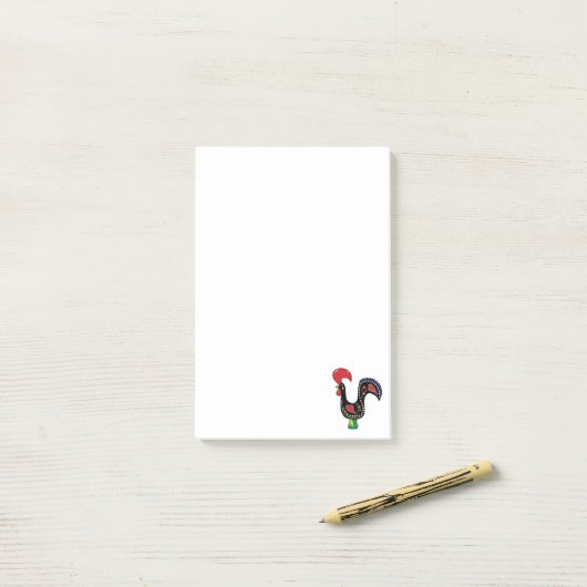 Post-it® Notes de Coq Portugais (Sur un bureau)