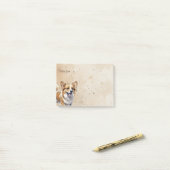 Post-it® Notes de Corgi Chihuahua Chien Animal (Sur un bureau)