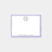 Post-it® Notes de couronne de monogramme violet (Devant)