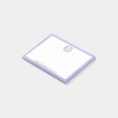 Post-it® Notes de couronne de monogramme violet (Incliné)