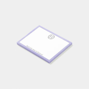 Post-it® Notes de couronne de monogramme violet