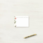 Post-it® Notes de courrier de monogramme (Sur un bureau)