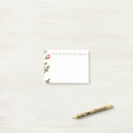 Post-it® Notes de courrier de monogramme (Sur un bureau)
