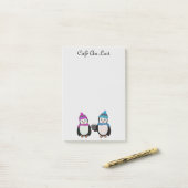 Post-it® Notes de Courrier-it® d'amis de pingouin (Sur un bureau)