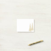 Post-it® Notes de Courrier-it® d'arbres d'or (Sur un bureau)