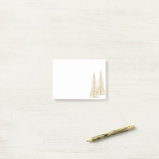 Post-it® Notes de Courrier-it® d'arbres d'or (Sur un bureau)