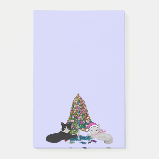 Post-it® Notes de Courrier-it® de chatons de Noël (Devant)