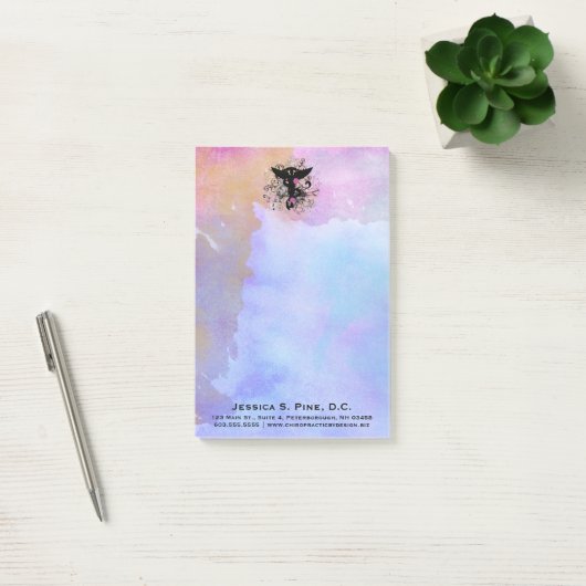 Post-it® Notes de Courrier-it® de chiropractie d'aquarelle (Bureau)