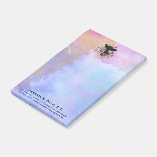 Post-it® Notes de Courrier-it® de chiropractie d'aquarelle (Incliné)