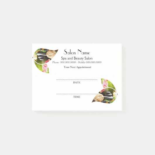 Post-it® Notes de Courrier-it® de rendez-vous de spa et de (Devant)