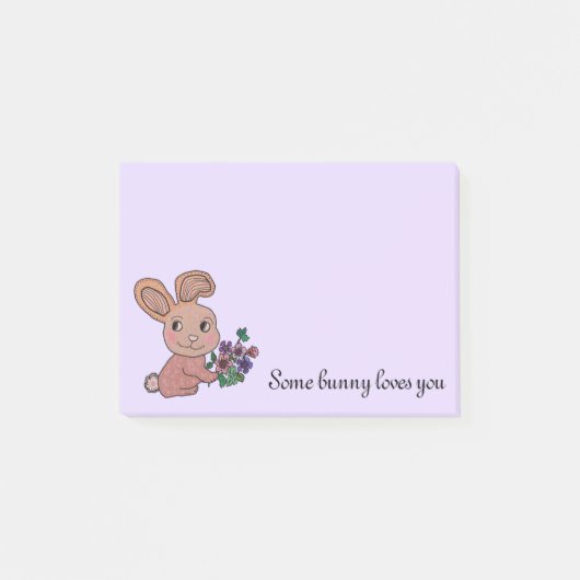 Post-it® Notes de Courrier-it® de sourire de lapin (Devant)