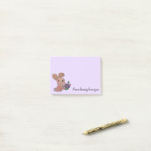 Post-it® Notes de Courrier-it® de sourire de lapin (Sur un bureau)