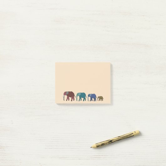 Post-it® Notes de Courrier-it® d'éléphants africains (Sur un bureau)