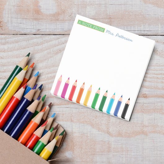 Post-it Notes de crayon de couleur personnalisés p