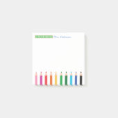 Post-it Notes de crayon de couleur personnalisés p (Devant)