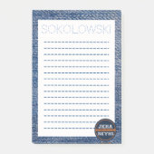 Post-it® Notes de Denim Mitzvot (Devant)
