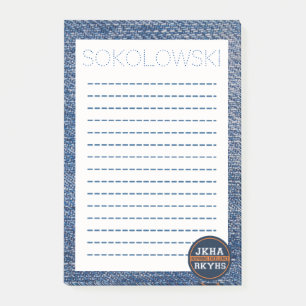 Post-it® Notes de Denim Mitzvot