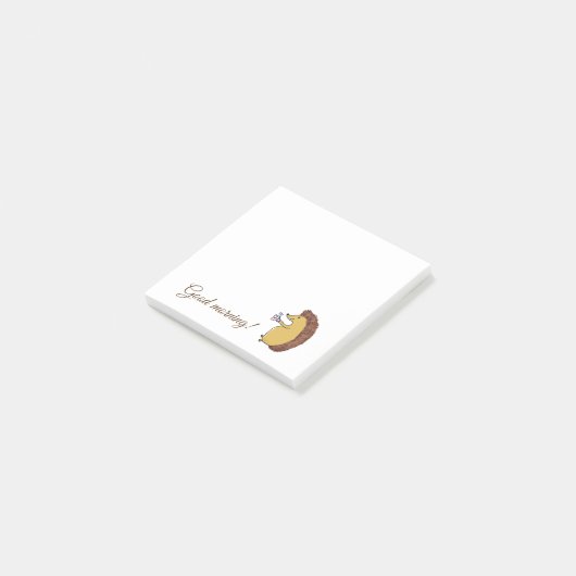 Post-it® Notes de dessin de hérisson mignon (Incliné)
