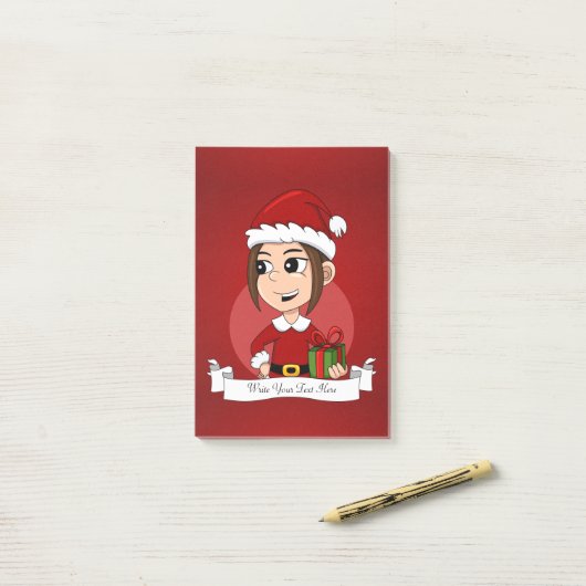 Post-it® Notes de dessin de Noël (Sur un bureau)