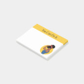 Post-it® Notes de femme noire forte (Incliné)