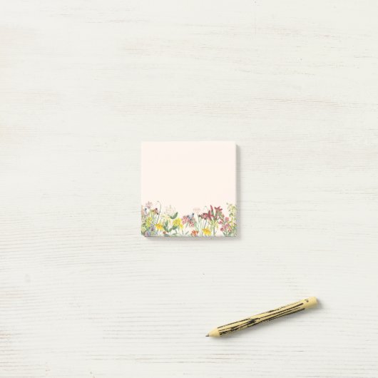 Post-it® Notes de fleur sauvage (Sur un bureau)