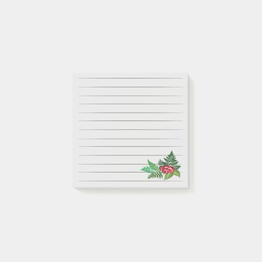 Post-it® Notes de fougères et de fleurs (Devant)