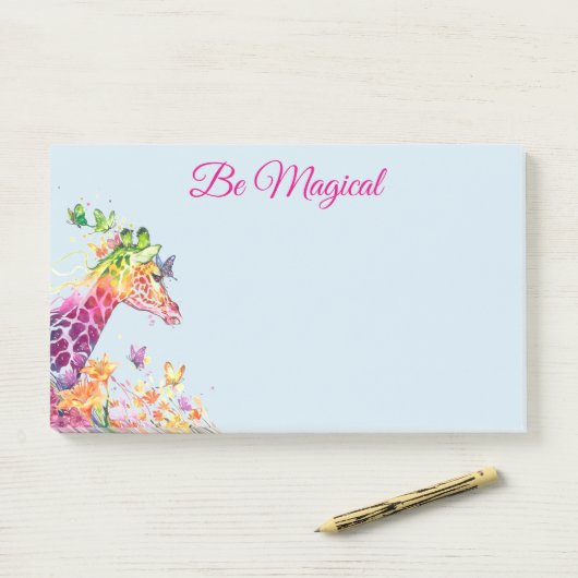Post-it® Notes de girafe magique (Sur un bureau)