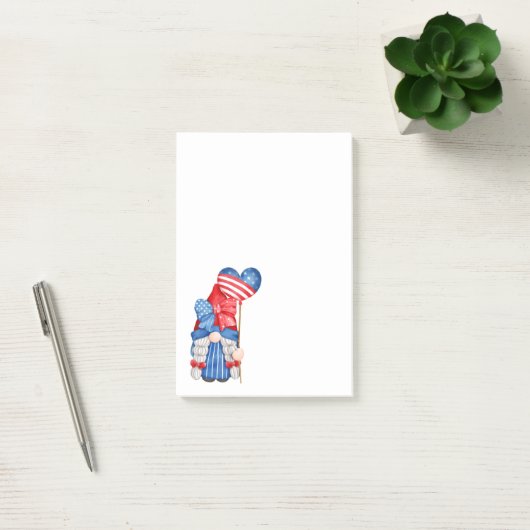 Post-it® Notes de Gnome du Jour de l'Indépendance (Bureau)