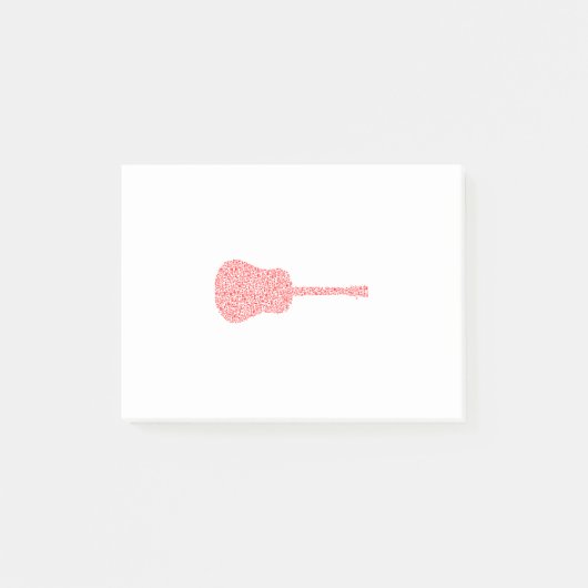 Post-it® Notes de guitare en rouge (Devant)