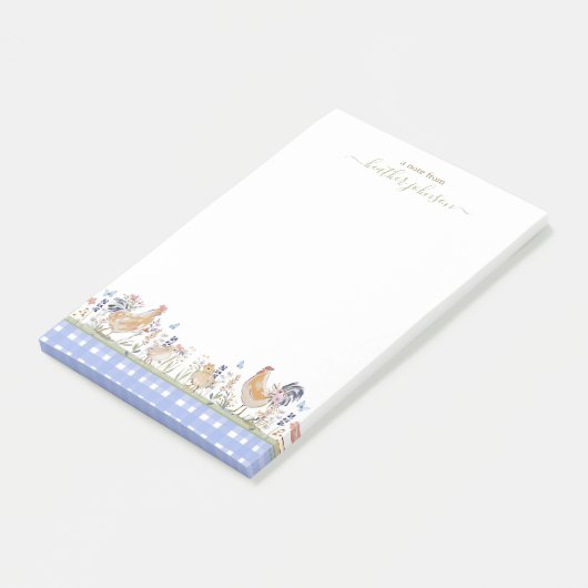 Post-it® Notes de Hearthlight Printemps Douce Gingham de Pr (Incliné)