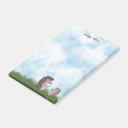 Post-it® Notes de Hérisson et de bulles (Incliné)