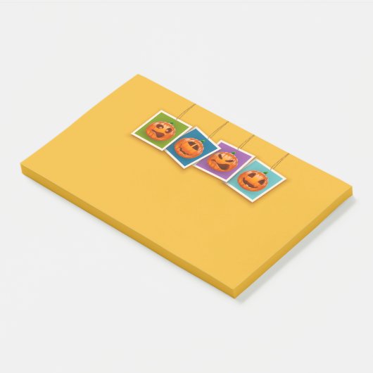 Post-It Notes de Jack-O-Lantern Halloween (Incliné)