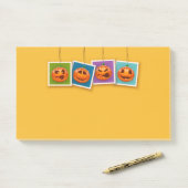 Post-It Notes de Jack-O-Lantern Halloween (Sur un bureau)