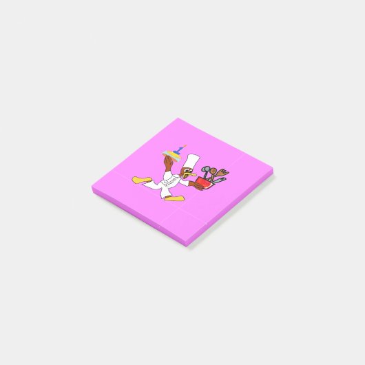 Post-it® Notes de Kazoo de Chef Rose (Incliné)