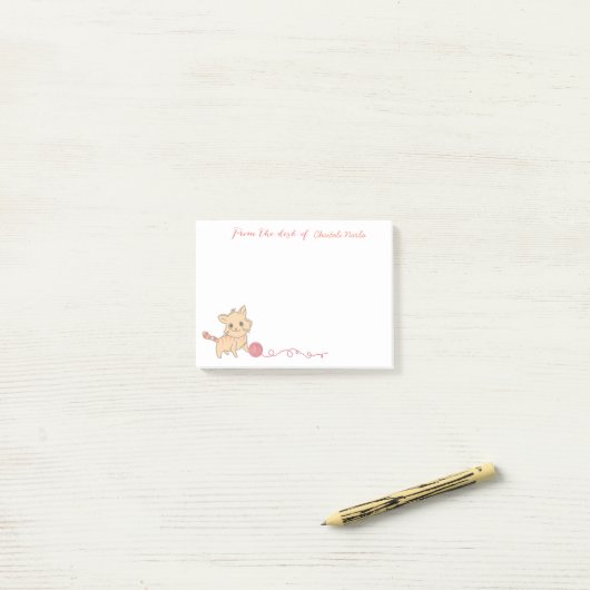 Post-it® Notes de Kitty (Sur un bureau)
