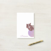 Post-it® Notes de la bille de porc de Guinée mignonne (Sur un bureau)