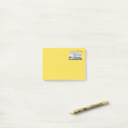 Post-it® Notes de la "classe C" Motorhome (Sur un bureau)