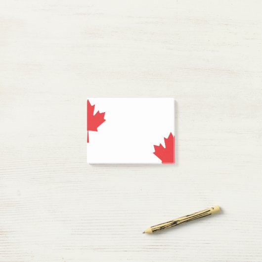 Post-it® notes de la feuille rouge de l'érable canadien (Sur un bureau)