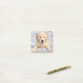 Post-it® Notes de la publication de Golden Retriever Puppy (Sur un bureau)