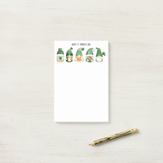 Post-it® Notes de la Saint-Patrick pour la journée (Sur un bureau)